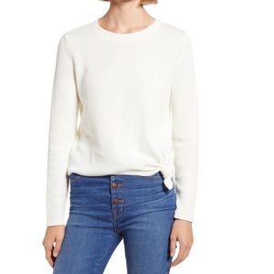 Madewell Elwood Knot Front Top Cream Size Small
